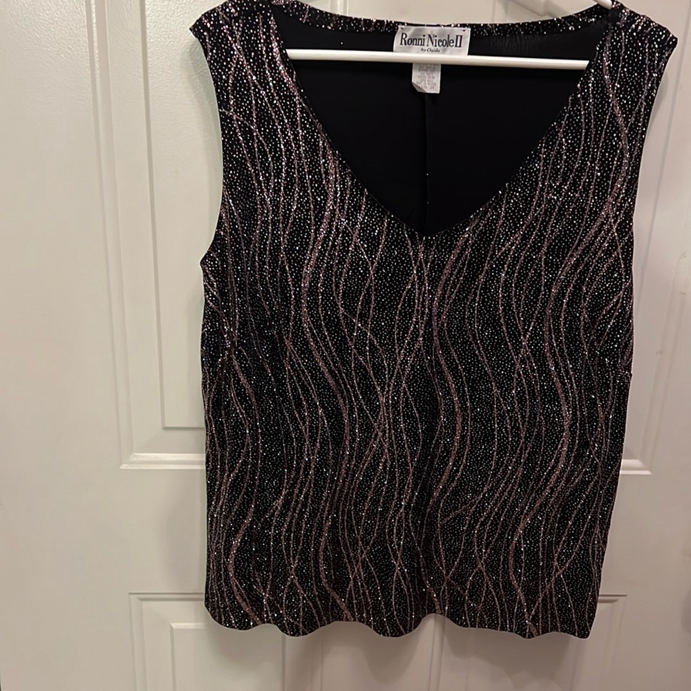 Decorative Jacket and sleeveless top. New. Ronnie Nicole.2X